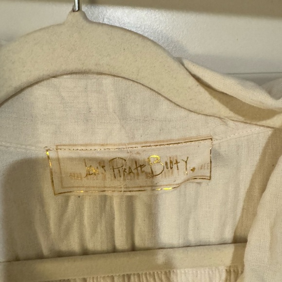NEW Jens Pirates Booty Ollie Jumpsuit Gauze Cotton Off White Size Small Lace NWT - Picture 7 of 7